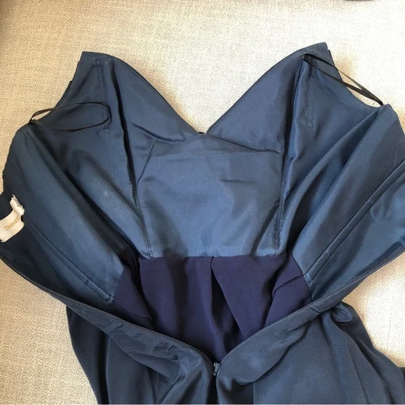 Zimmermann Silk Twist Strapless Gown Maxi navy - Picture 4 of 8